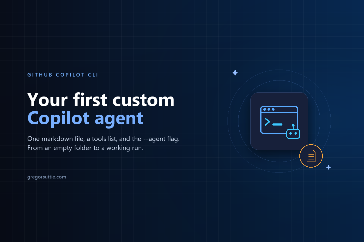 Creating Your Very First Custom Agent With GitHub Copilot CLI